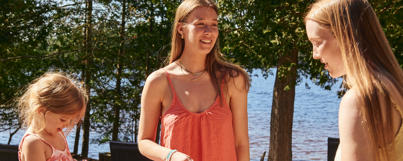 Organic linen trip dress